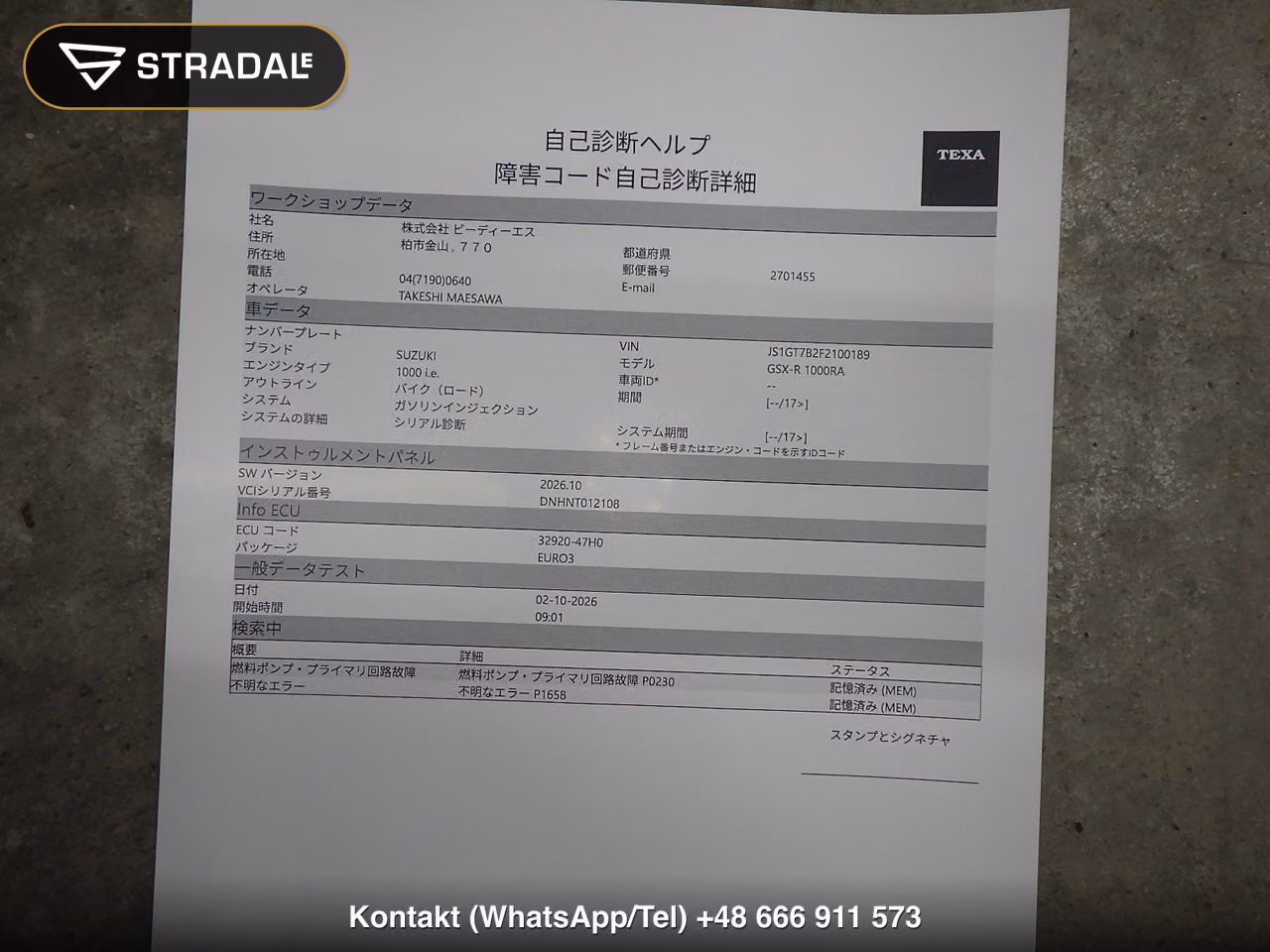 KAWASAKI ZX-12R 2003, motocykl z aukcji Japonii