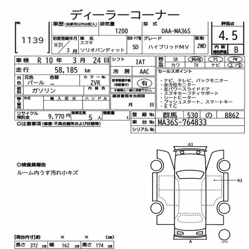 Notka aukcyjna: SUZUKI SOLIO BANDIT HYBRID MV