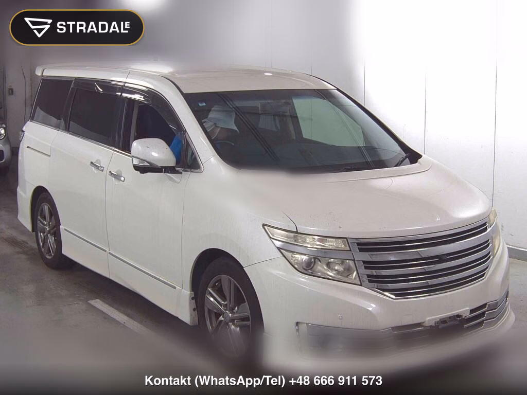 NISSAN ELGRAND 5D RIDER BLACK LEATHER SEAT MANUAL SEAT 2012, aukcja z Japonii, zdjęcie 1
