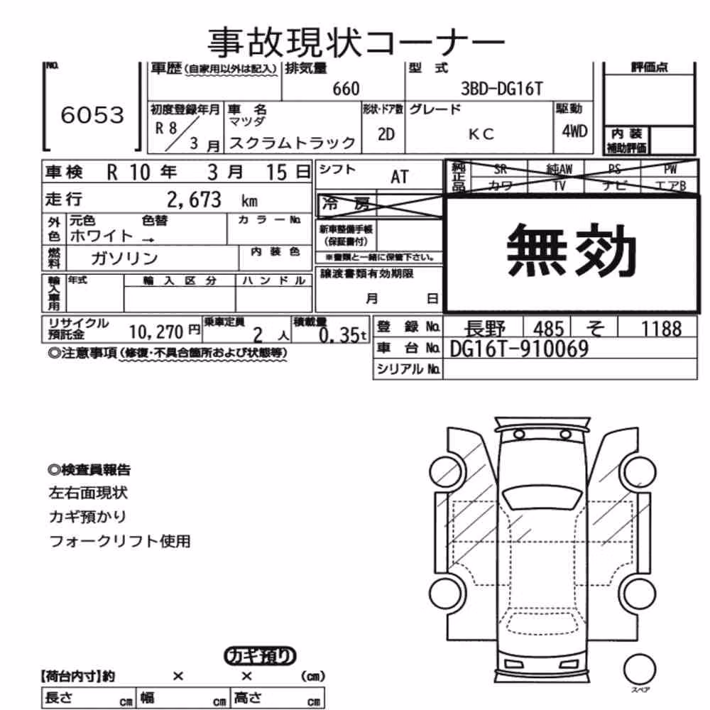 Notka aukcyjna: MAZDA SCRUM TRUCK 4WD KC