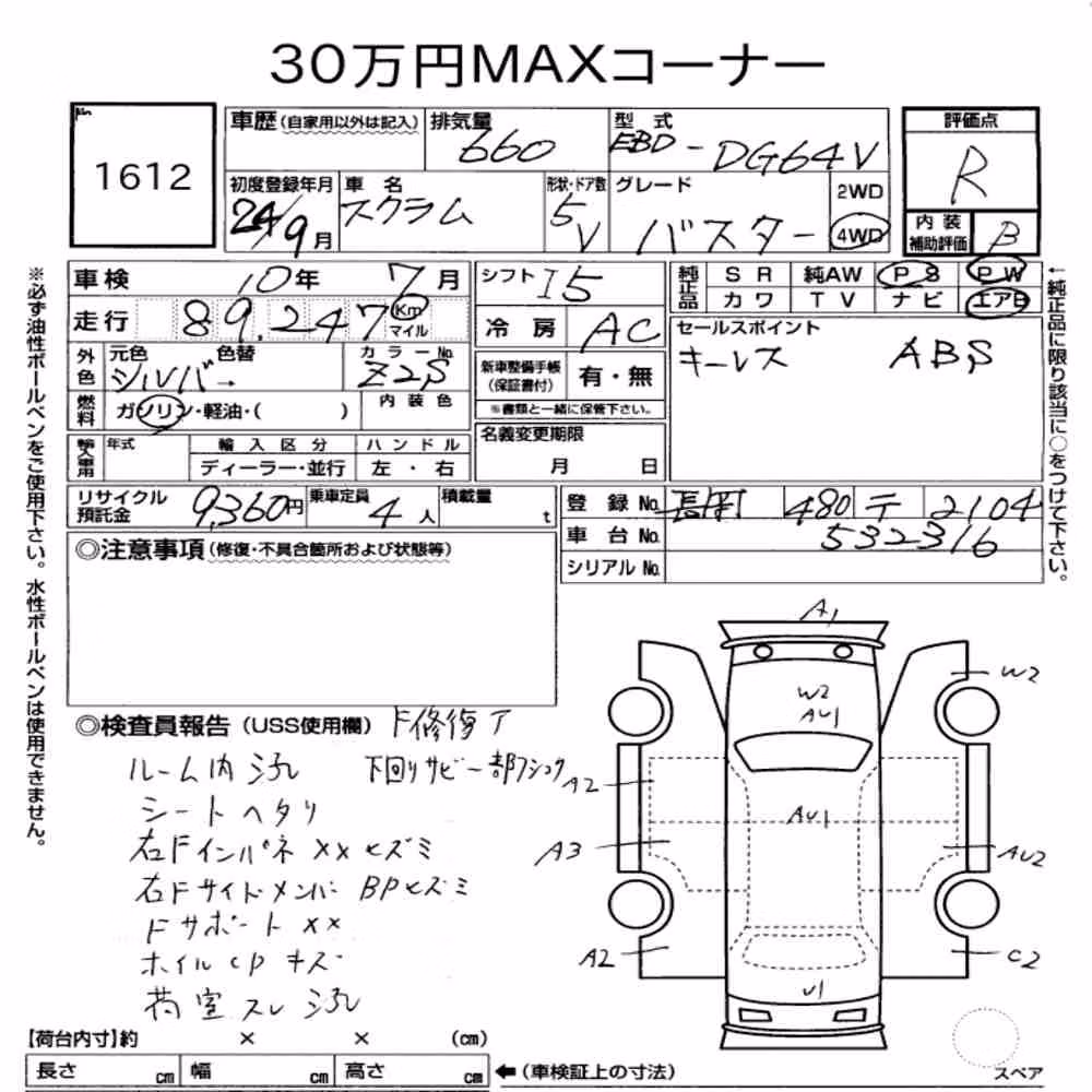 Notka aukcyjna: MAZDA SCRUM 4WD BUSTER