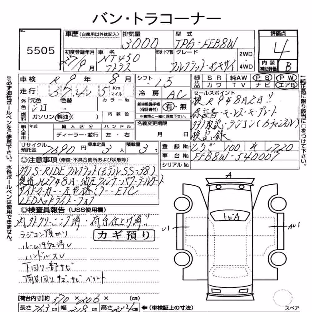 Notka aukcyjna: NISSAN NT450 ATLAS 2D OTHERS