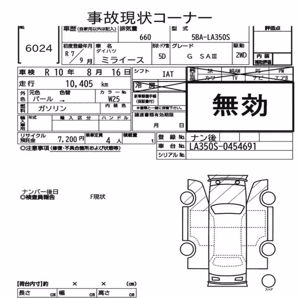 Notka aukcyjna: DAIHATSU MIRA E:S G SAⅢ