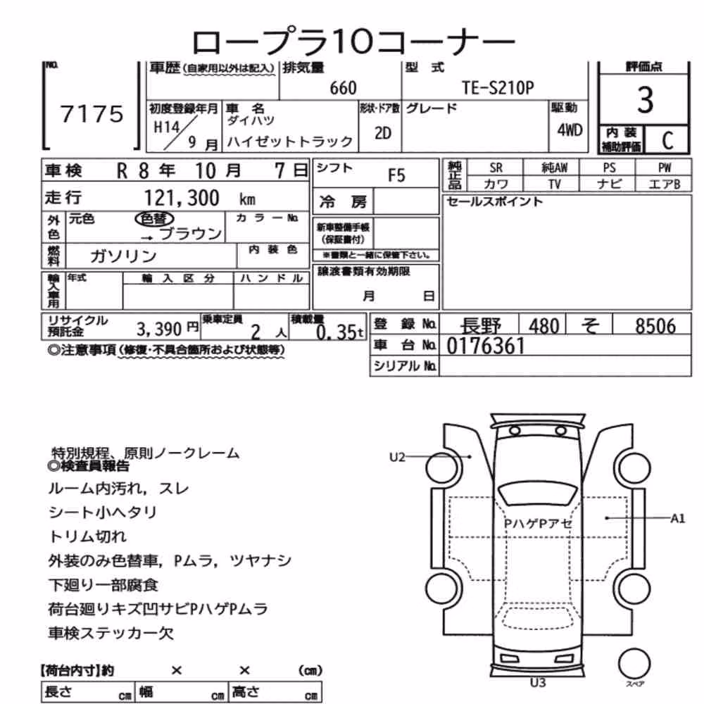 Notka aukcyjna: DAIHATSU HIJET TRUCK 4WD