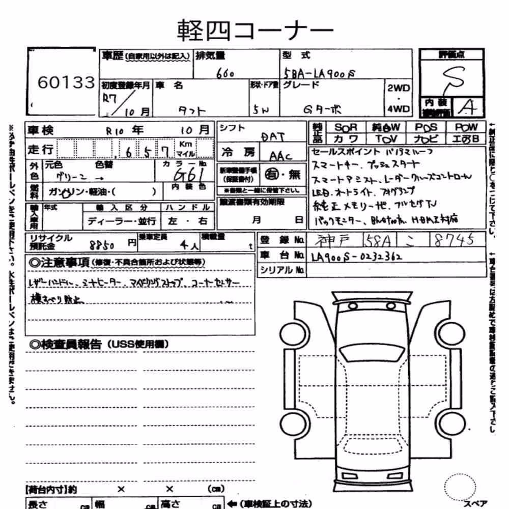 Notka aukcyjna: DAIHATSU TAFT G TURBO