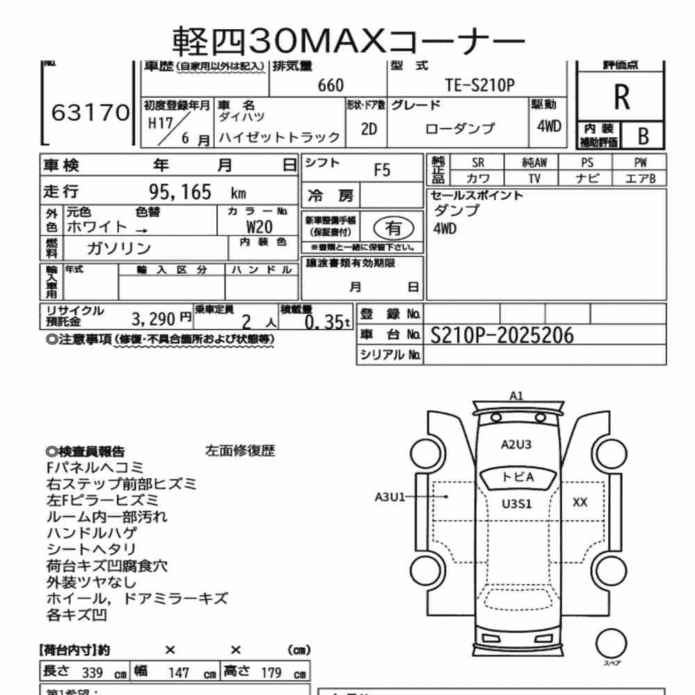 Notka aukcyjna: DAIHATSU HIJET TRUCK 4WD LOW DUMP