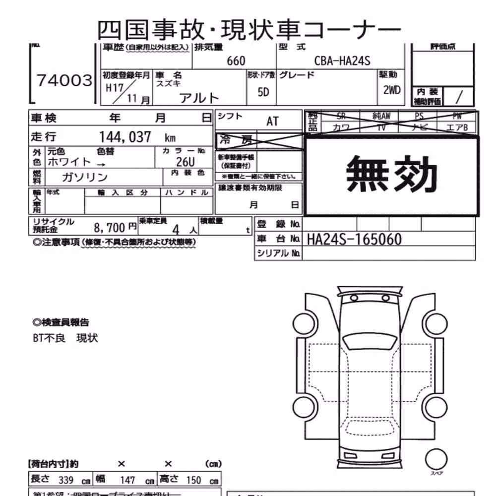 Notka aukcyjna: SUZUKI ALTO 5D