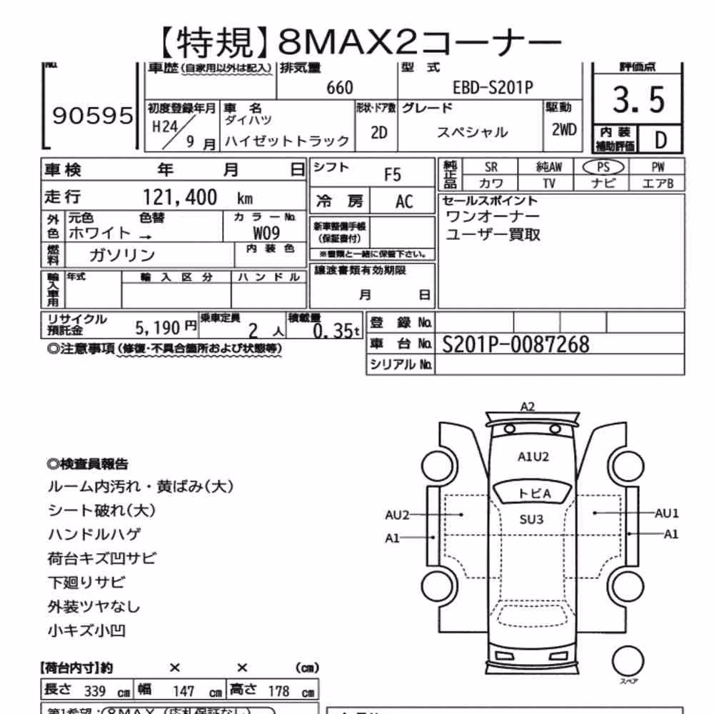Notka aukcyjna: DAIHATSU HIJET TRUCK SPECIAL