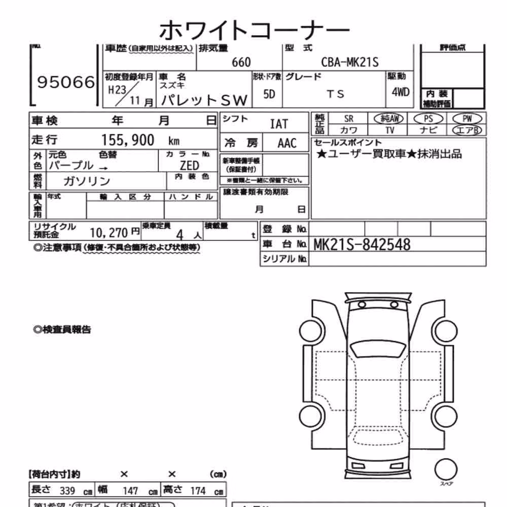 Notka aukcyjna: SUZUKI PALETTE SW 4WD TS