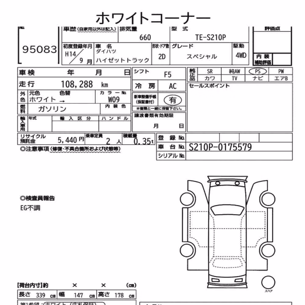 Notka aukcyjna: DAIHATSU HIJET TRUCK 4WD SPECIAL