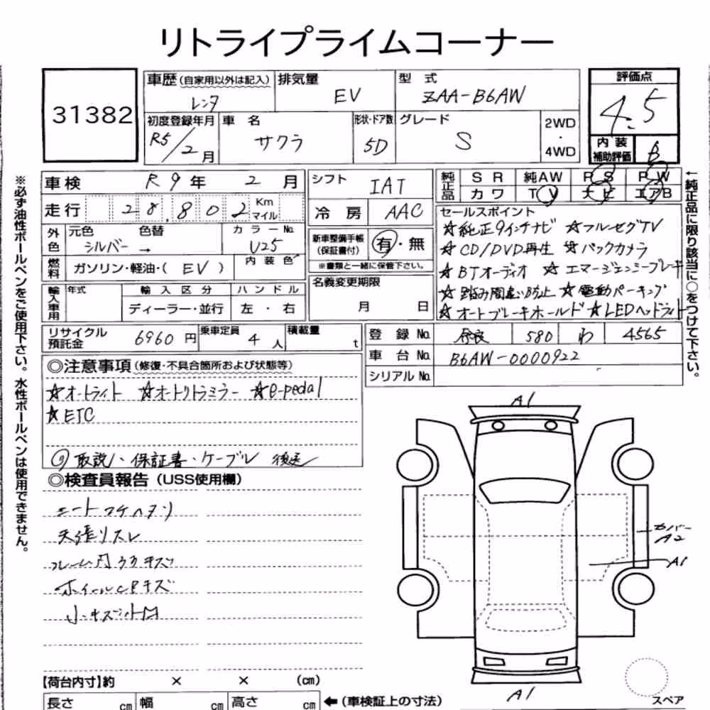 Notka aukcyjna: NISSAN SAKURA S