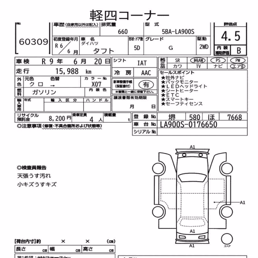 Notka aukcyjna: DAIHATSU TAFT G