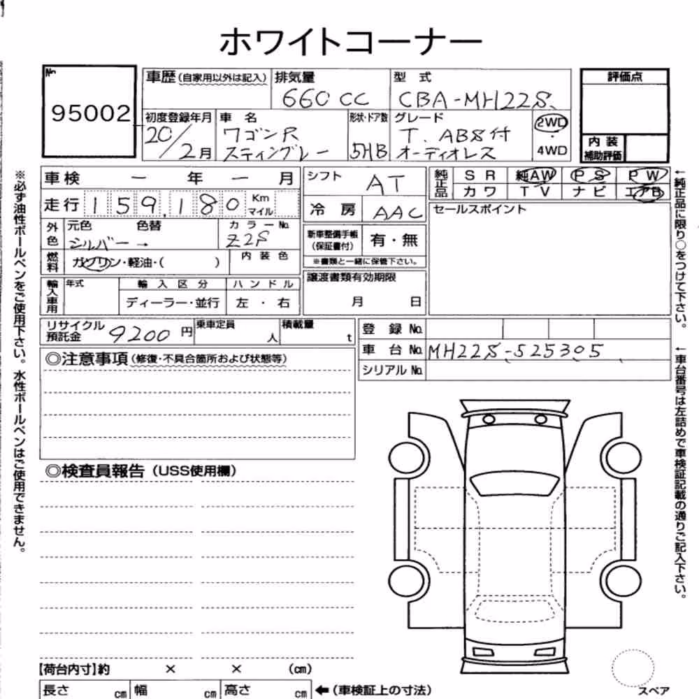 Notka aukcyjna: SUZUKI WAGON R 5D STINGRAY T