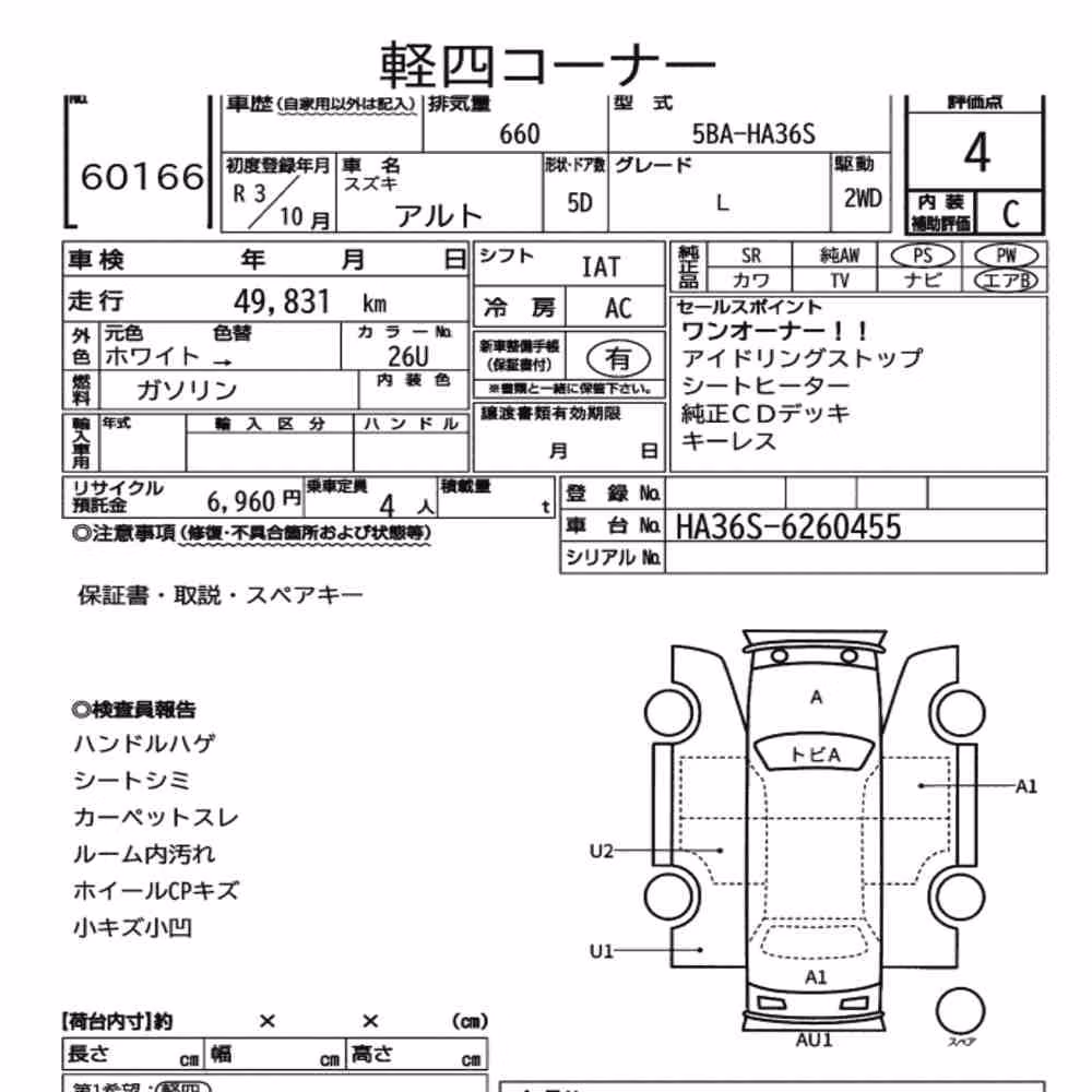 Notka aukcyjna: SUZUKI ALTO 5D L