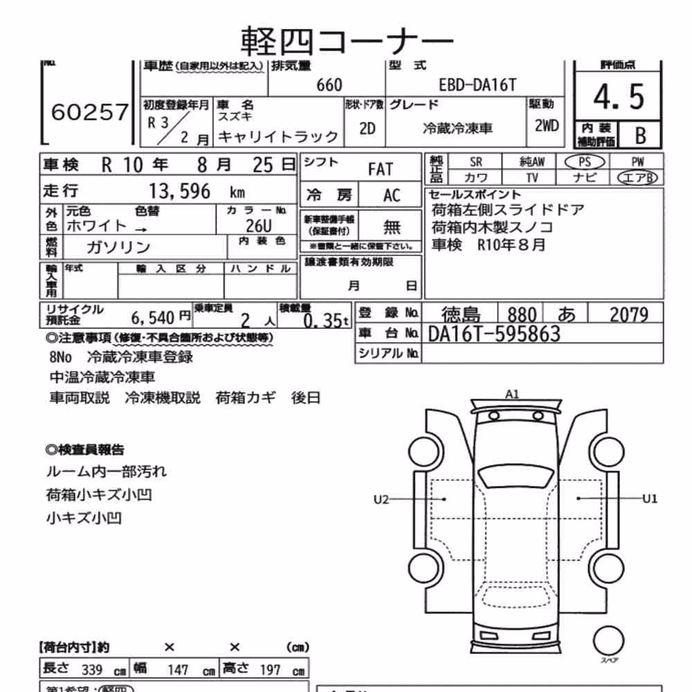 Notka aukcyjna: SUZUKI CARRY TRUCK OTHERS