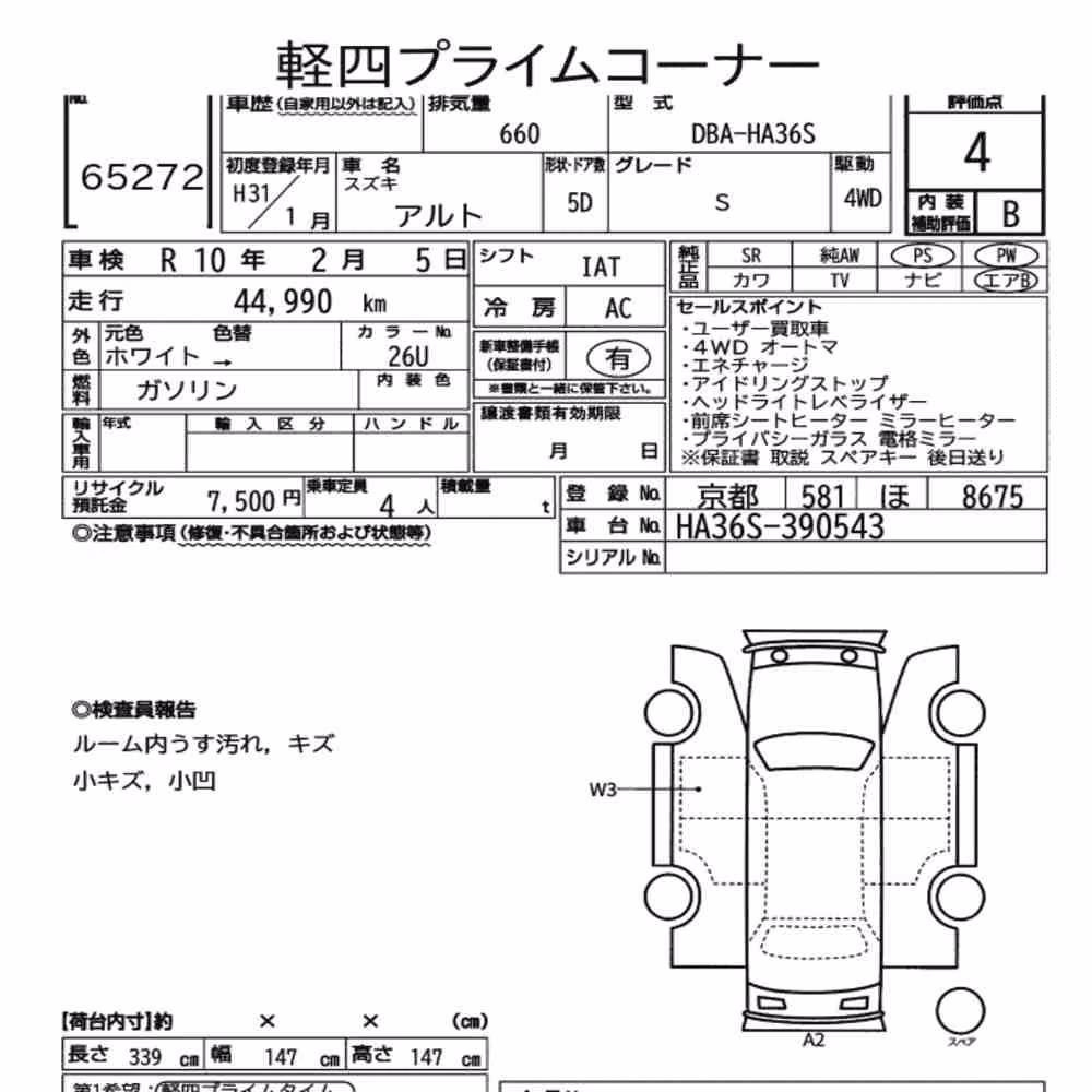 Notka aukcyjna: SUZUKI ALTO 5D 4WD S