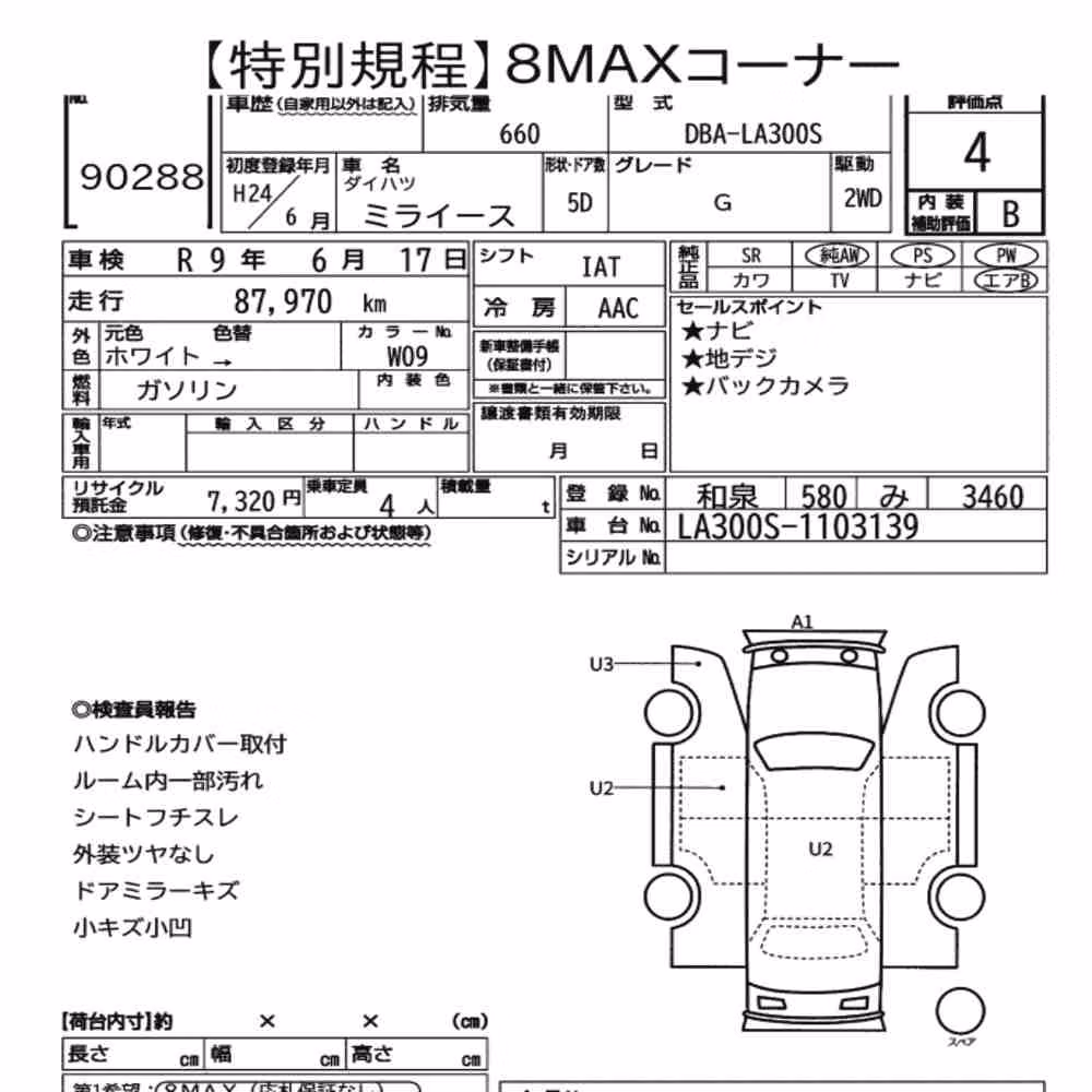 Notka aukcyjna: DAIHATSU MIRA E:S G