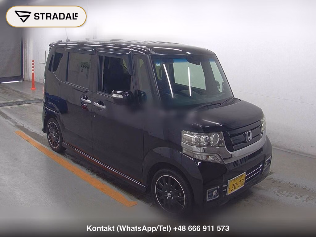HONDA N-BOX CUSTOM G TURBO SS BLACK STYLE PACKAGE 2017, aukcja z Japonii, zdjęcie 1