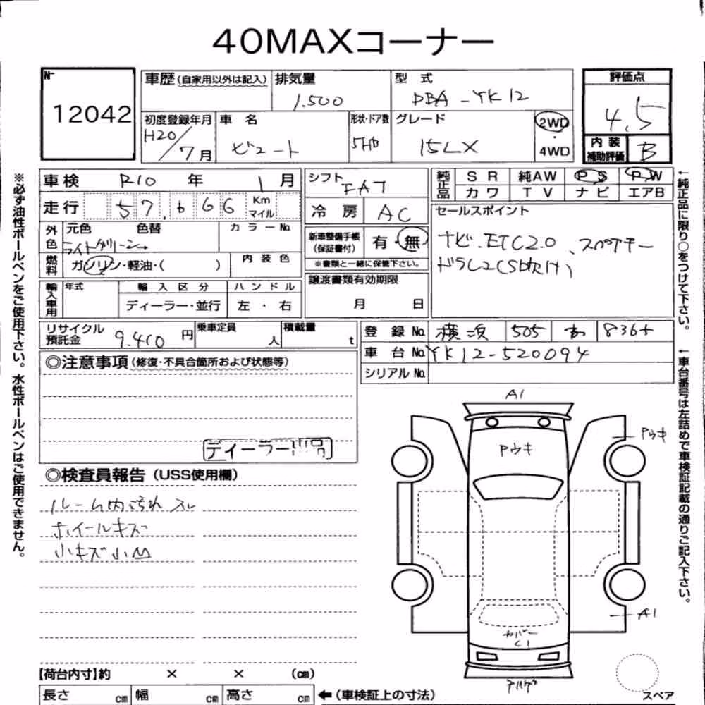 Notka aukcyjna: MITSUOKA VIEWT 4D 15LX