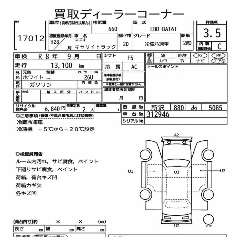 Notka aukcyjna: SUZUKI CARRY TRUCK OTHERS