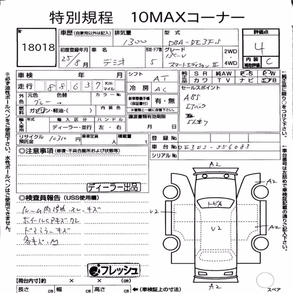 Notka aukcyjna: MAZDA DEMIO 5D 13C-V SMART EDITION Ⅱ