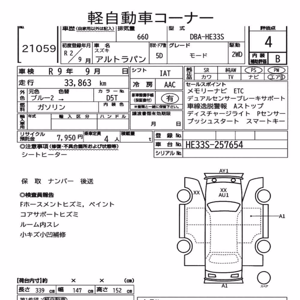 Notka aukcyjna: SUZUKI ALTO LAPIN MODE