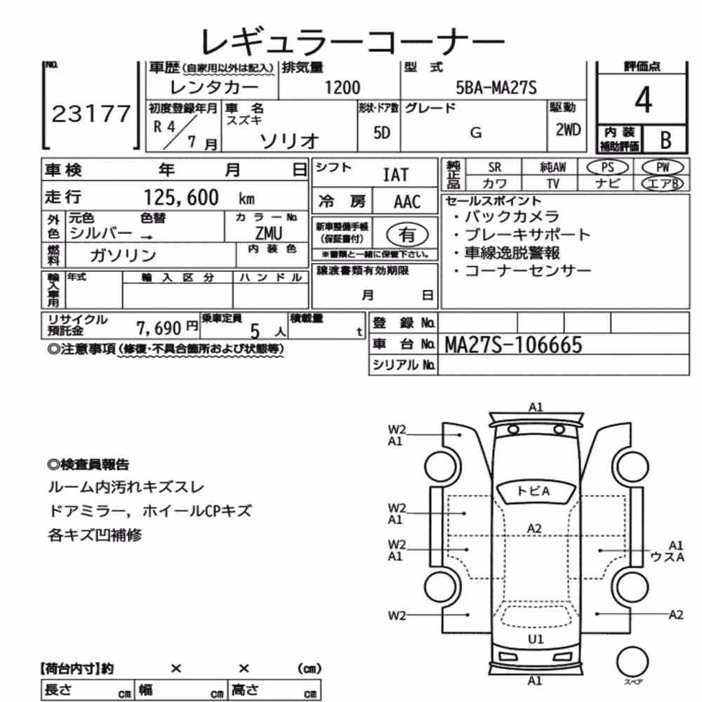 Notka aukcyjna: SUZUKI SOLIO G