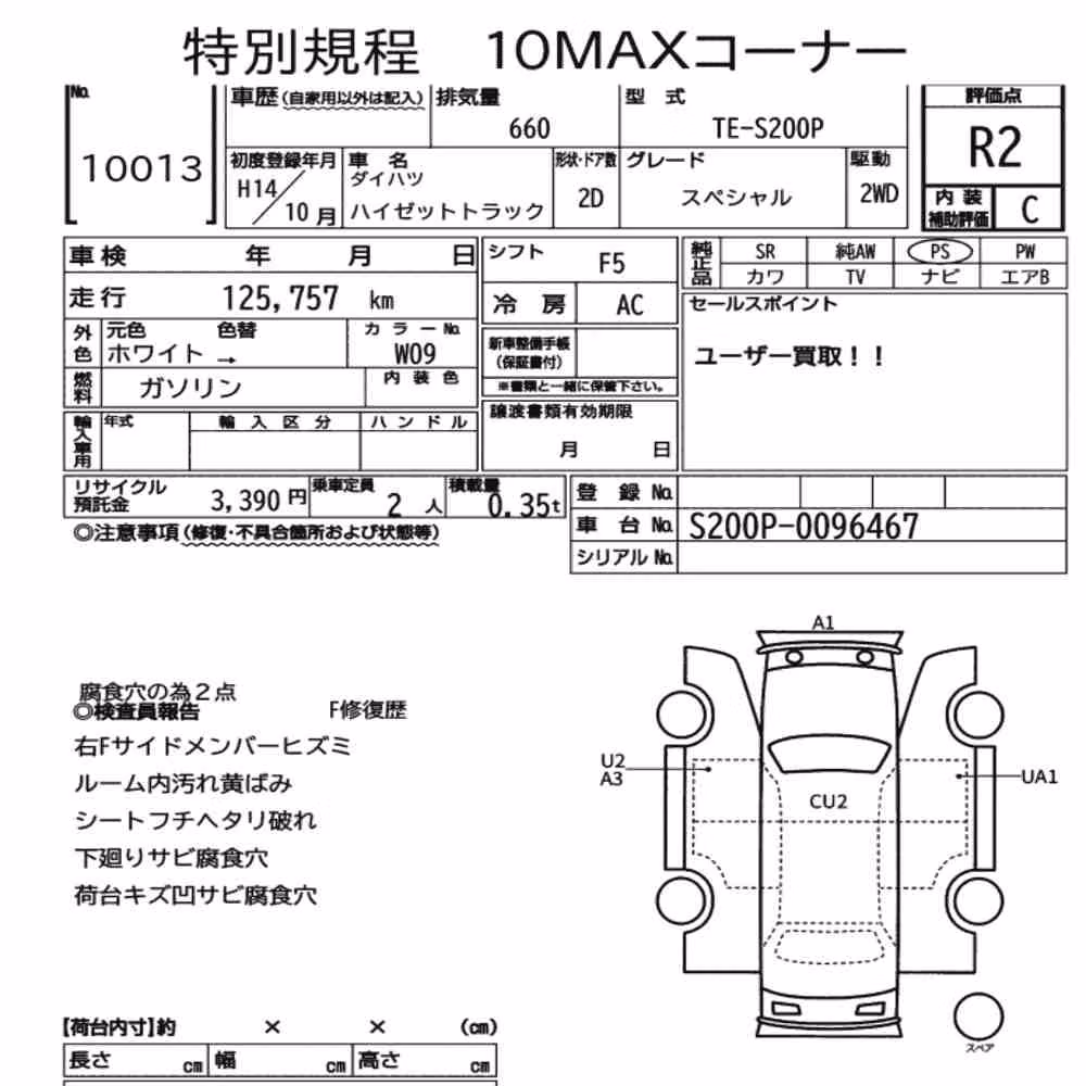 Notka aukcyjna: DAIHATSU HIJET TRUCK SPECIAL