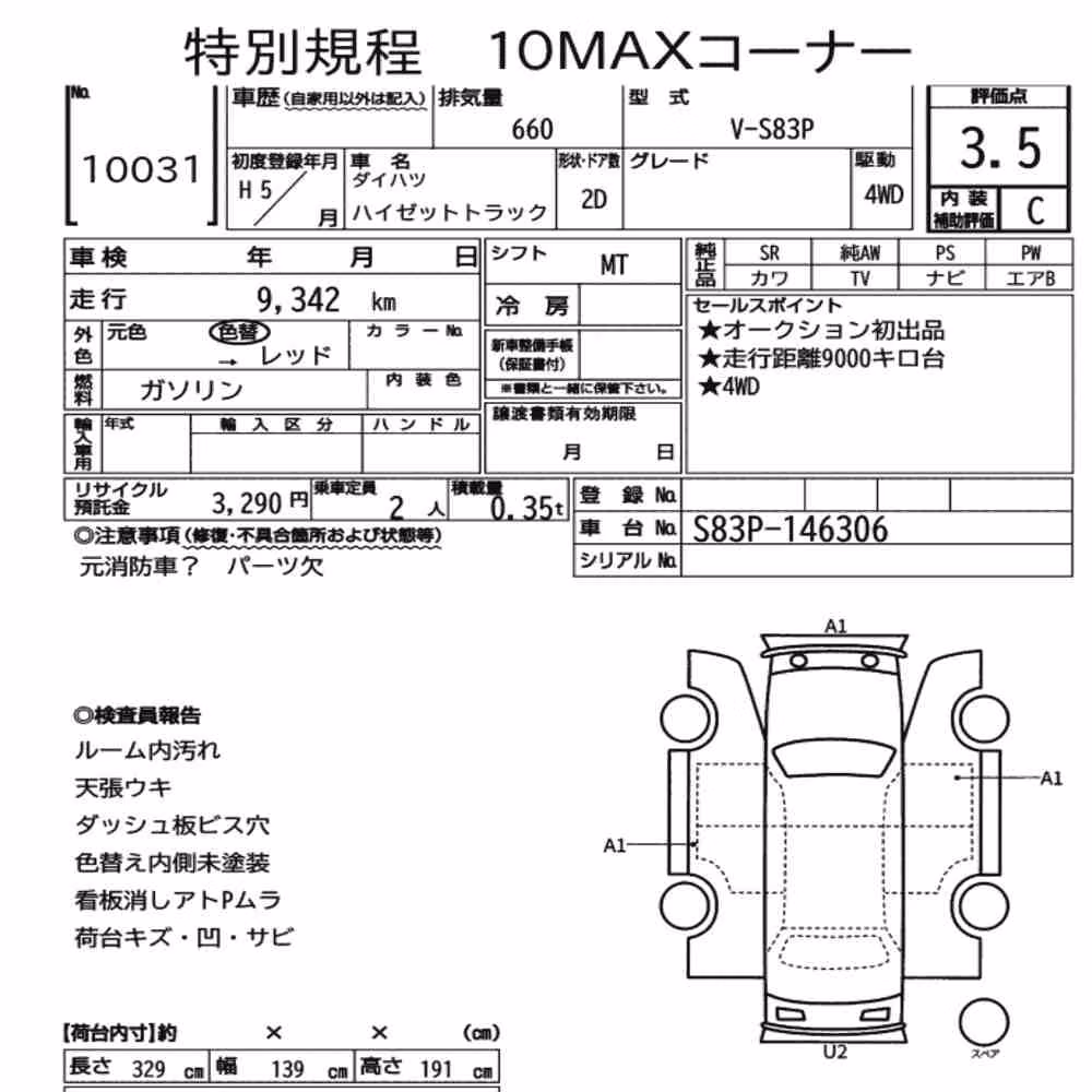 Notka aukcyjna: DAIHATSU HIJET TRUCK 4WD