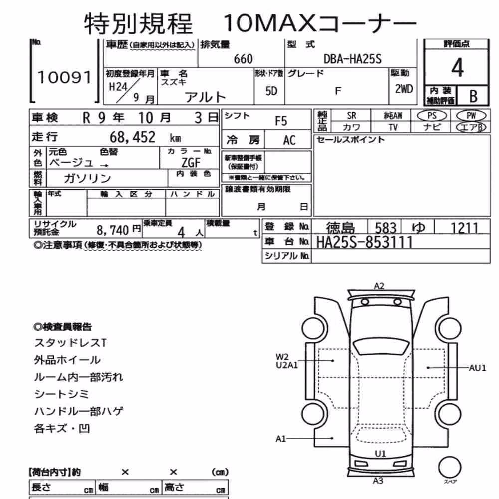 Notka aukcyjna: SUZUKI ALTO 5D F