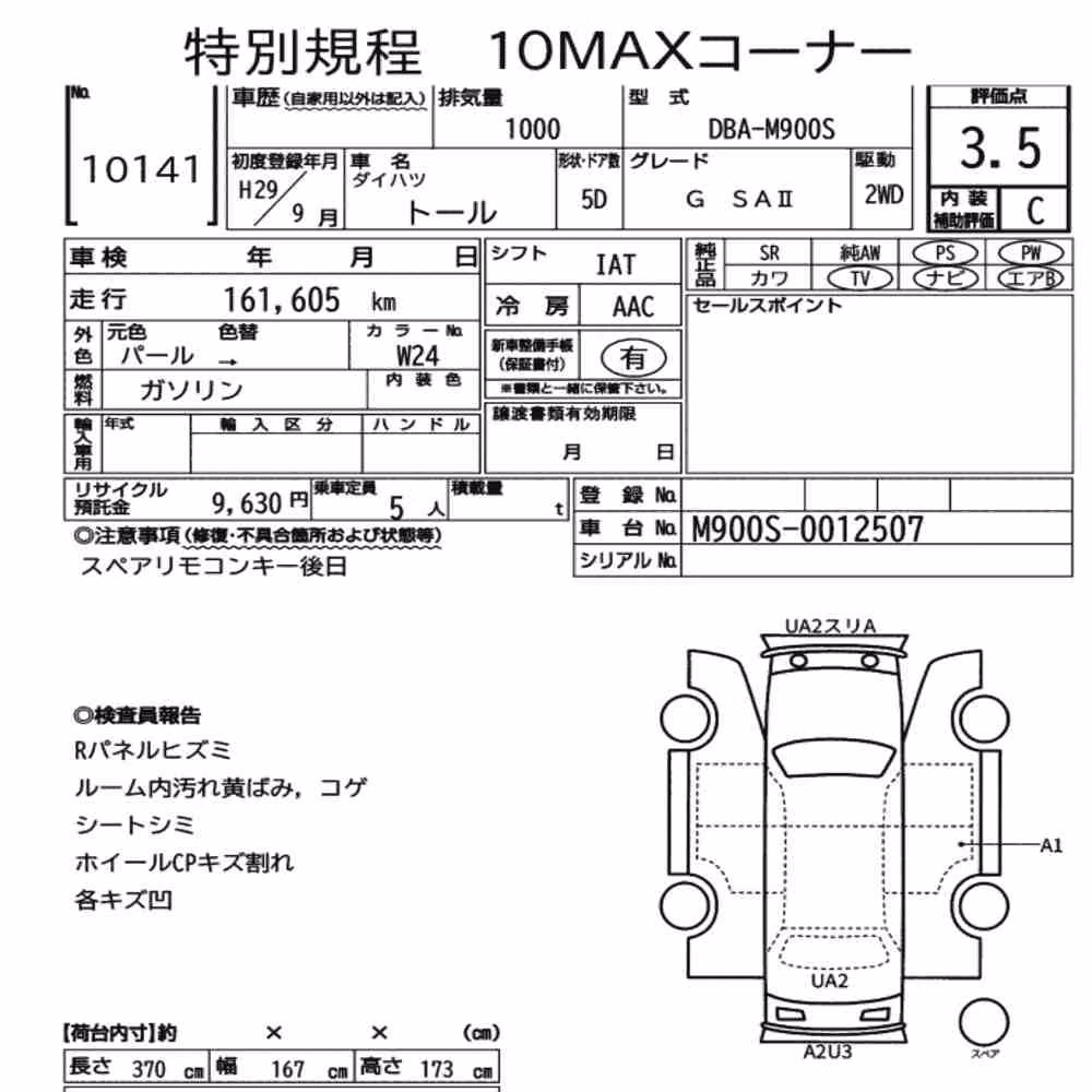 Notka aukcyjna: DAIHATSU THOR G SAⅡ