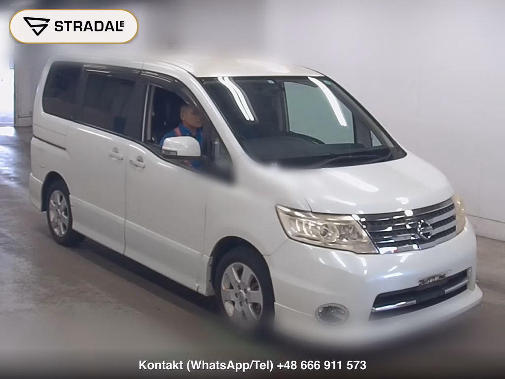 NISSAN SERENA 5D HIGHWAY STAR V AERO SELECTION BLACK LEAT 2009, aukcja z Japonii, zdjęcie 1