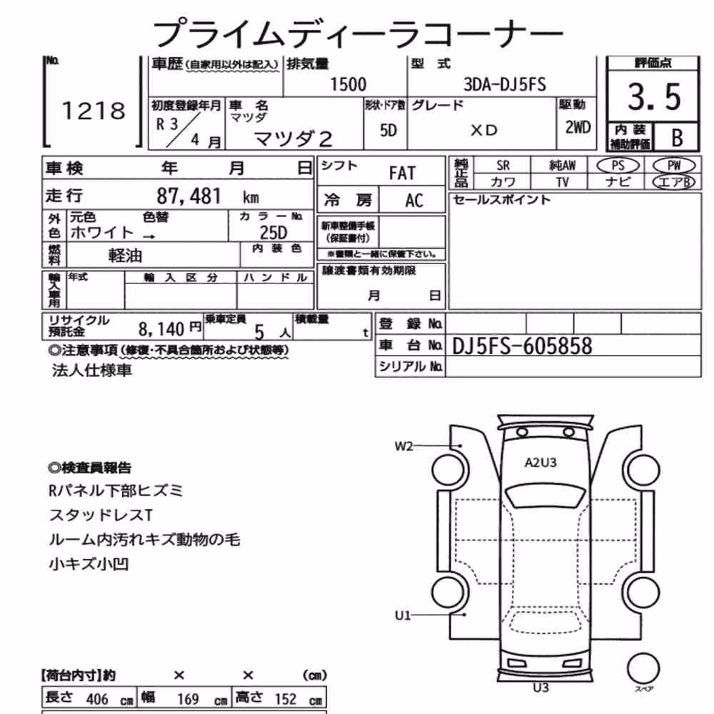 Notka aukcyjna: MAZDA MAZDA2 XD