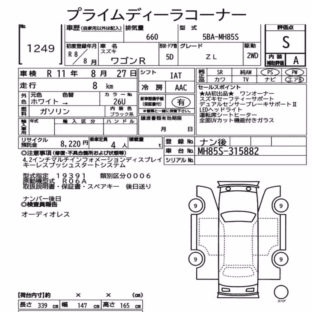 Notka aukcyjna: SUZUKI WAGON R 5D ZL