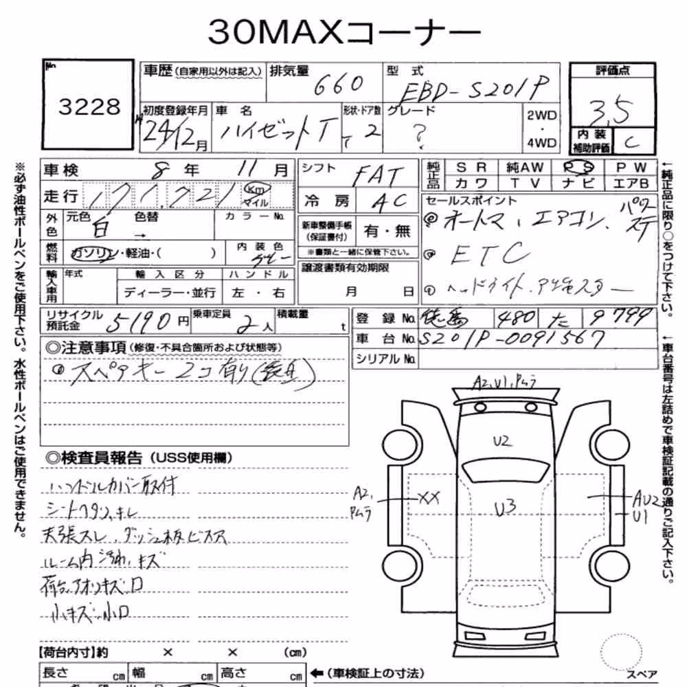 Notka aukcyjna: DAIHATSU HIJET TRUCK