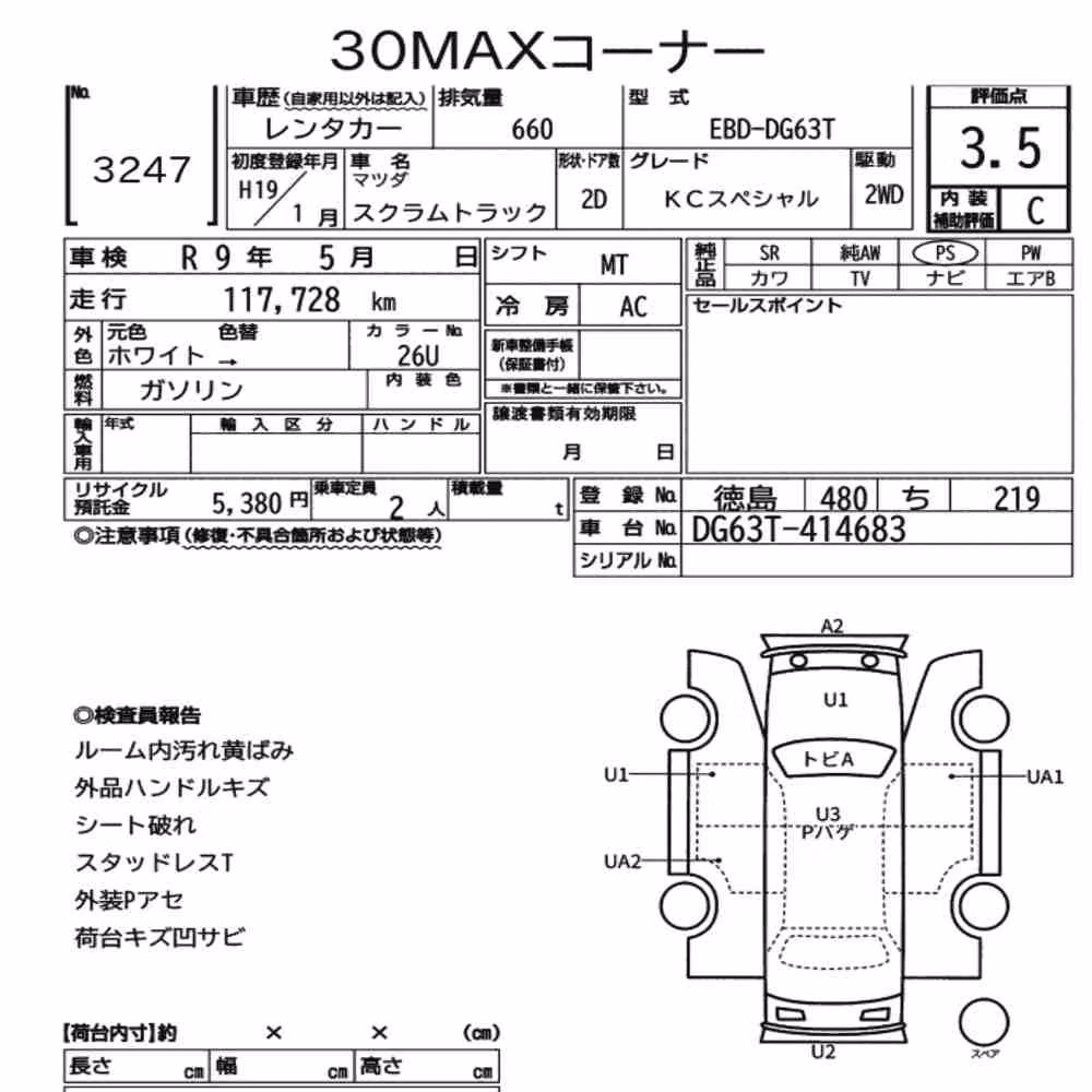 Notka aukcyjna: MAZDA SCRUM TRUCK KC SPECIAL