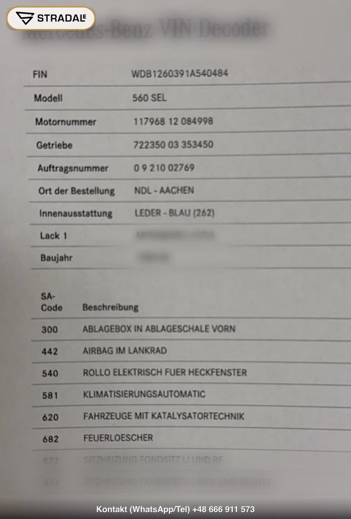 MERCEDES BENZ S-CLASS 4D 560SEL, miniaturka 10
