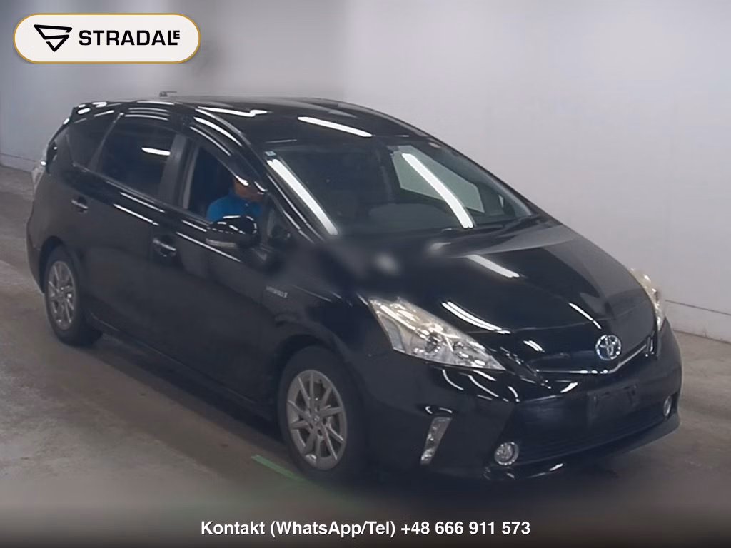 TOYOTA PRIUS ALPHA S TUNE BLACK 2014, aukcja z Japonii, zdjęcie 1