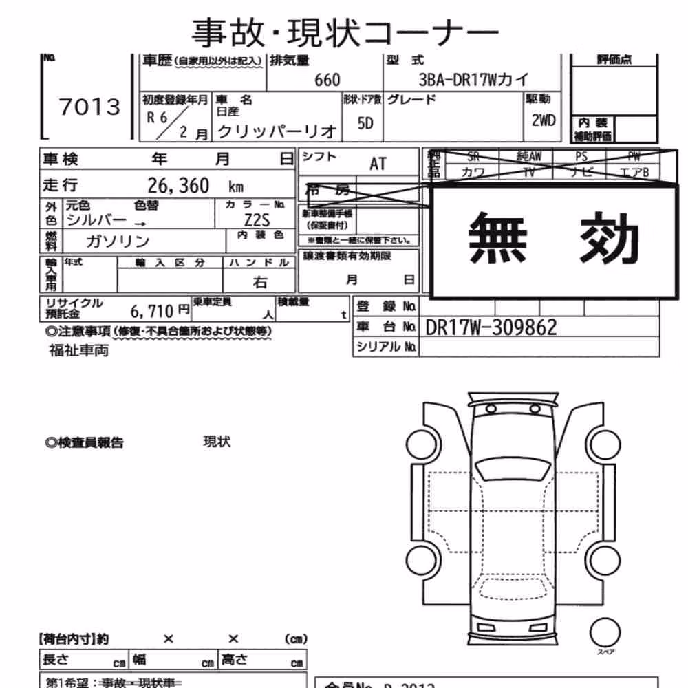 Notka aukcyjna: NISSAN CLIPPER RIO