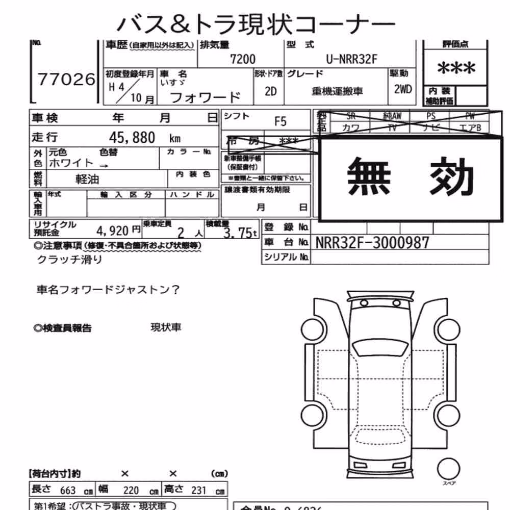Notka aukcyjna: ISUZU FORWARD JUSTON OTHERS