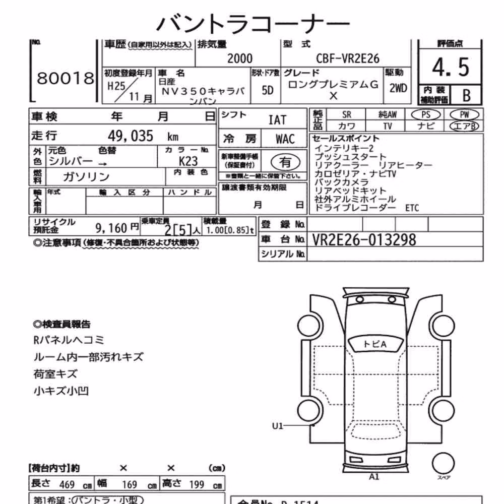 Notka aukcyjna: NISSAN NV350CARAVAN VAN 5D LONG PREMIUM GX