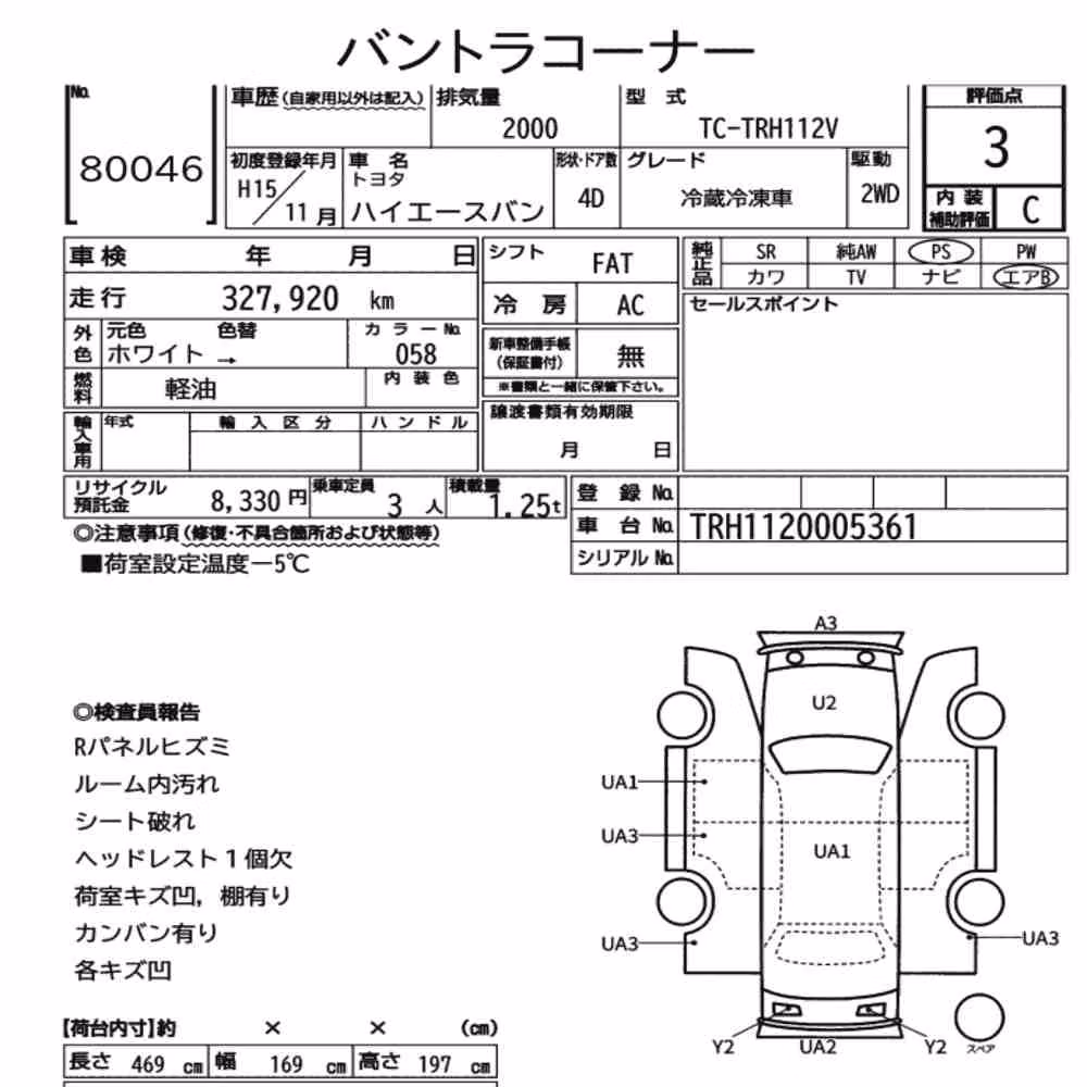 Notka aukcyjna: TOYOTA HIACE VAN 4D OTHERS