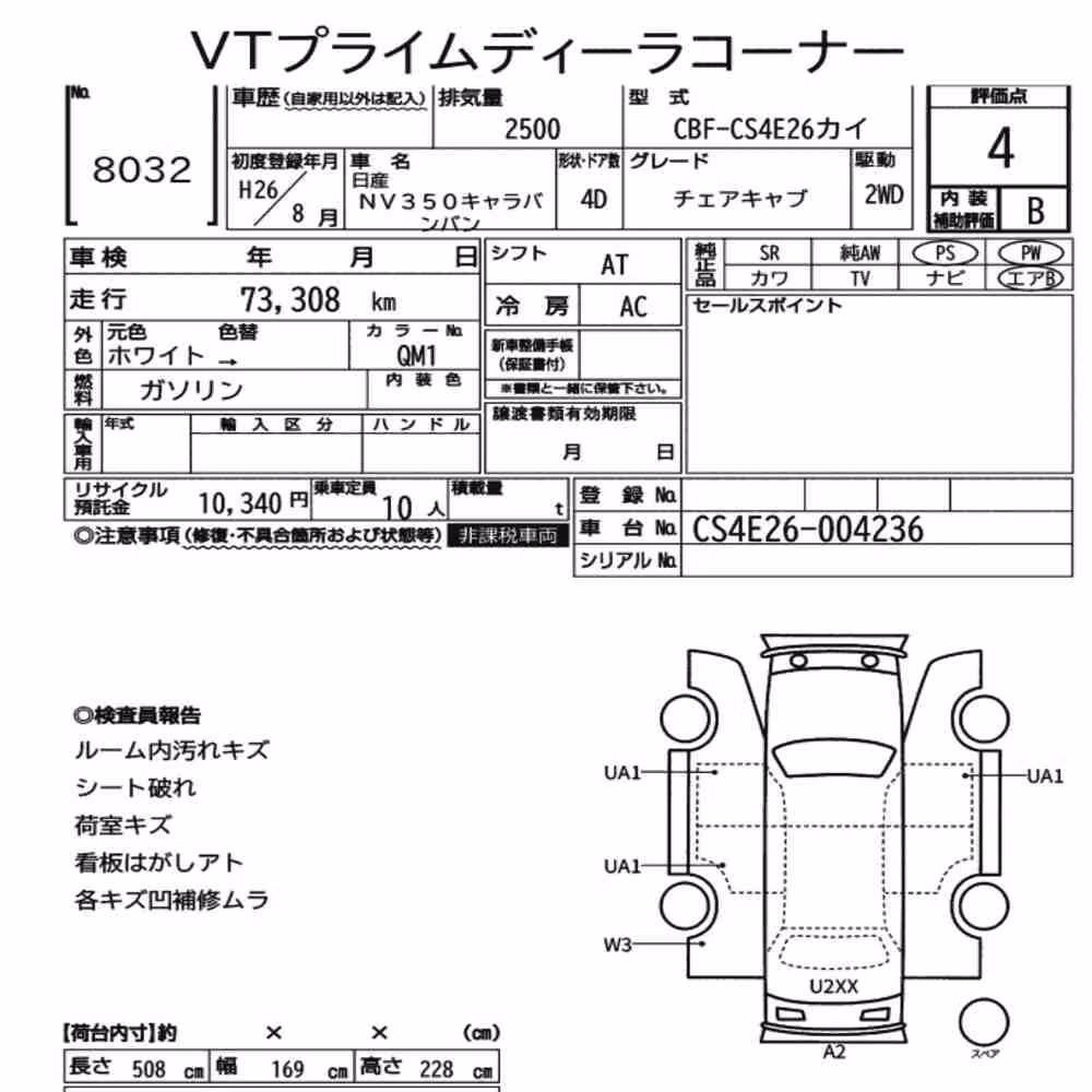 Notka aukcyjna: NISSAN NV350CARAVAN VAN 4D OTHERS