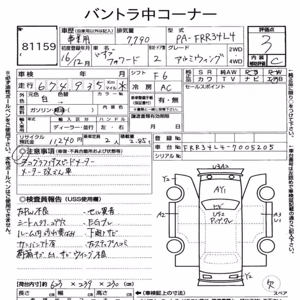 Notka aukcyjna: ISUZU FORWARD 2D OTHERS