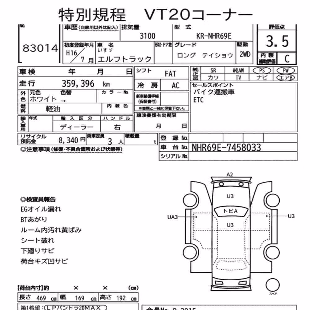 Notka aukcyjna: ISUZU ELF TRUCK LONG LOW DECK