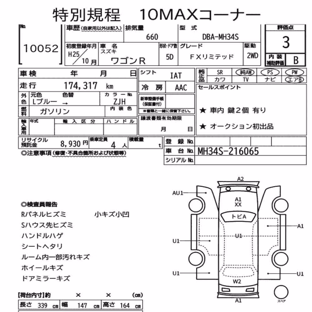 Notka aukcyjna: SUZUKI WAGON R 5D FX LIMITED