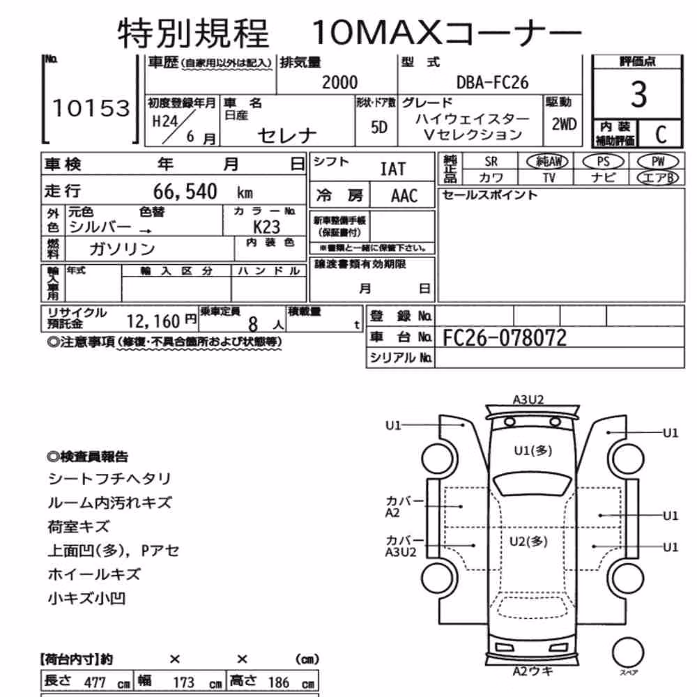 Notka aukcyjna: NISSAN SERENA 5D HIGHWAY STAR V SELECTION