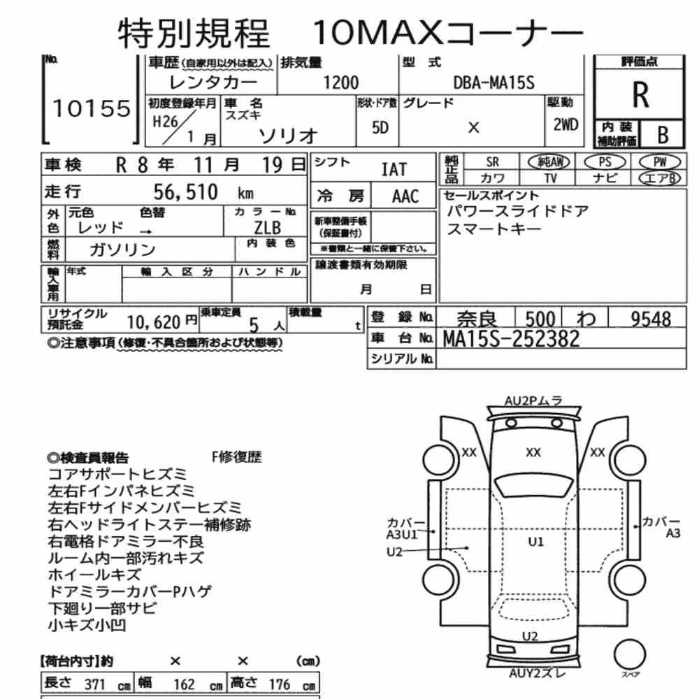 Notka aukcyjna: SUZUKI SOLIO X