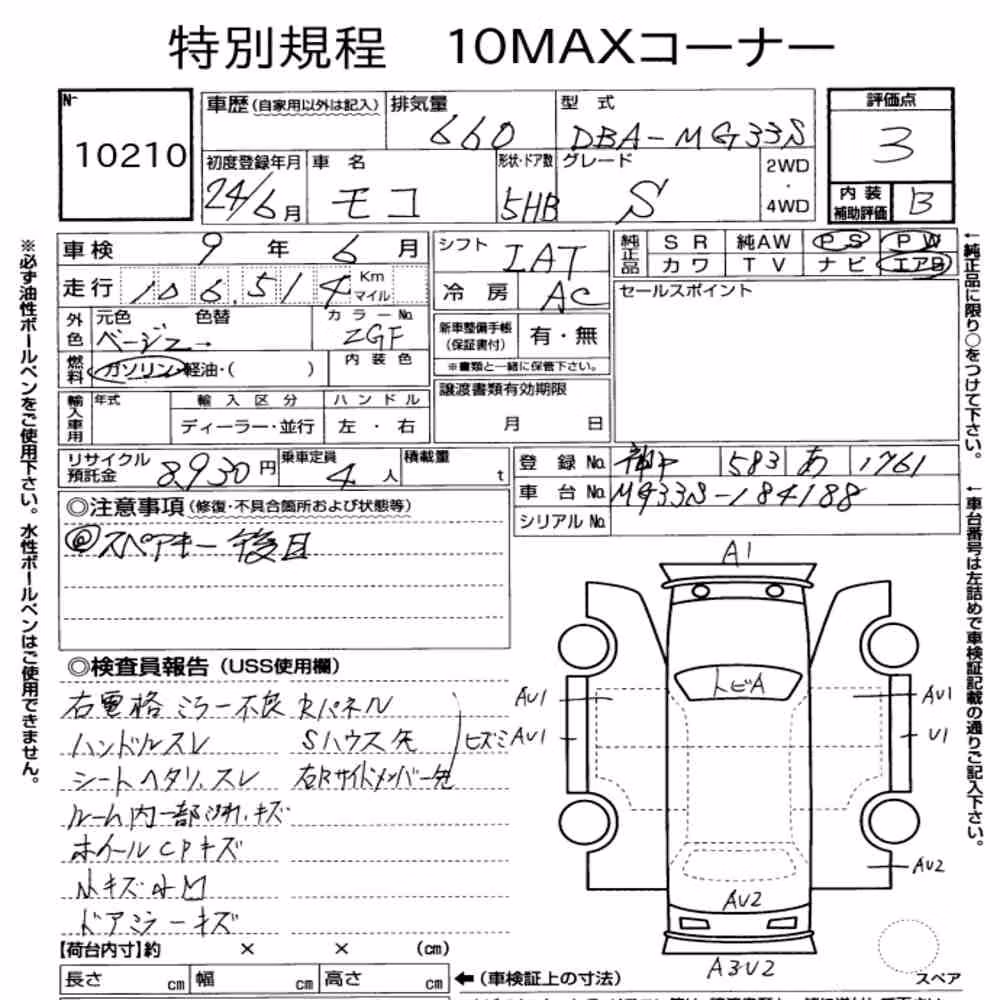 Notka aukcyjna: NISSAN MOCO S
