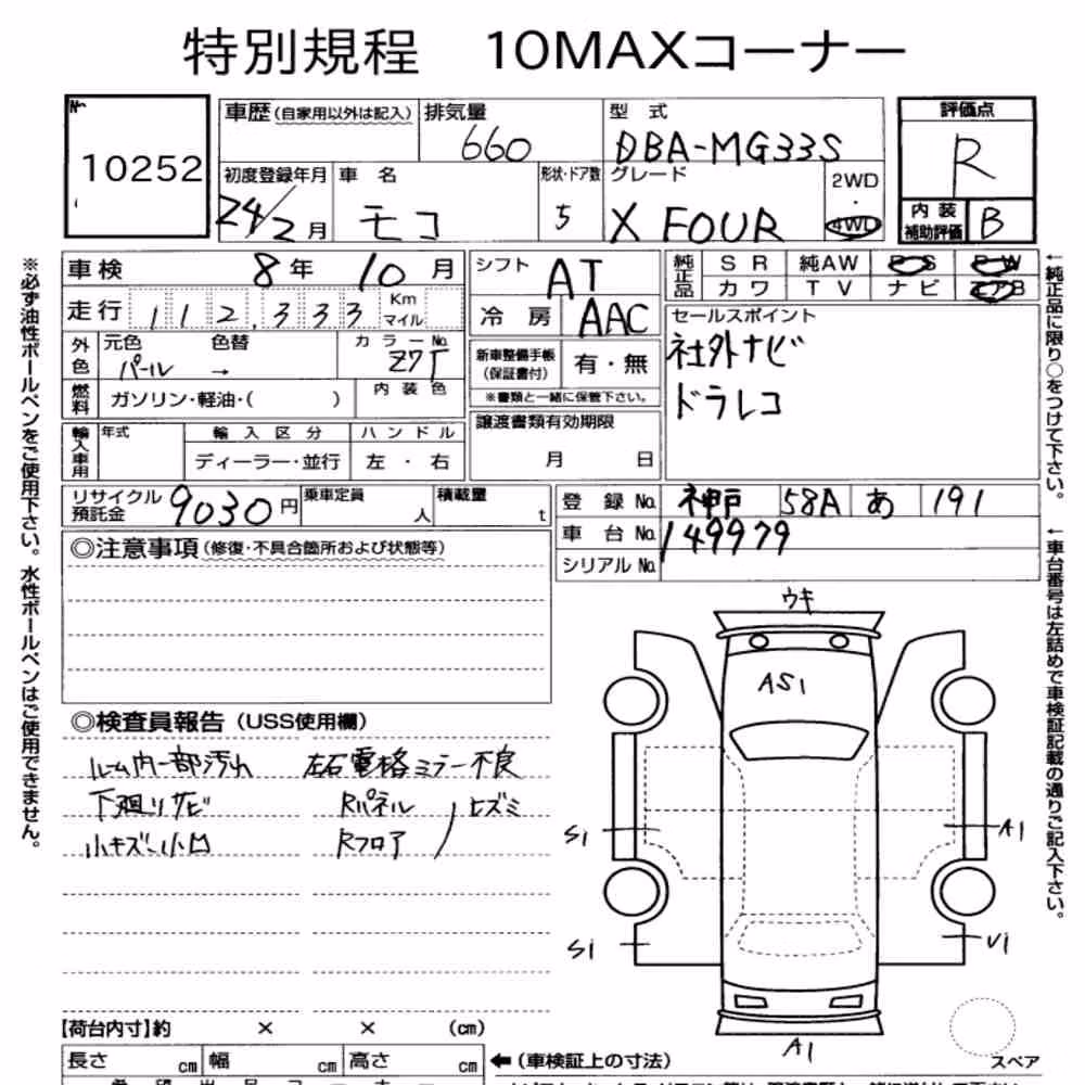 Notka aukcyjna: NISSAN MOCO 4WD X FOUR